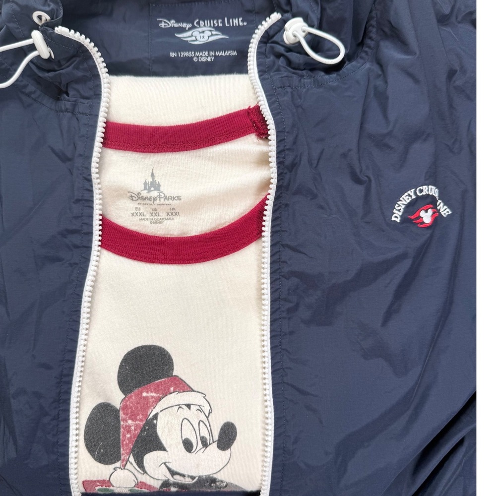 Disney Cruise Line Windbreaker Jacket and Walt Disney World Mickey Mouse Tee Set